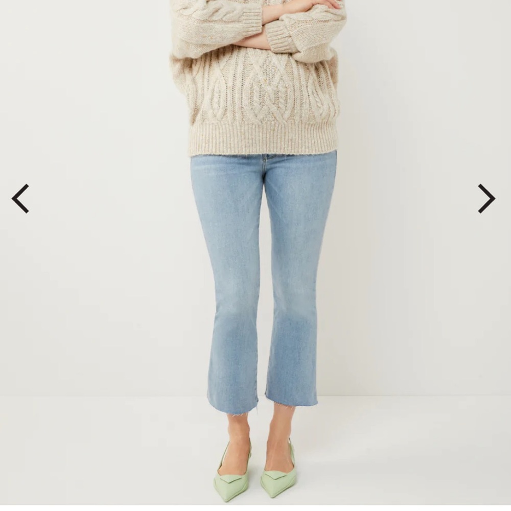 Frame Le Crop Mini Bootcut light wash maternity jeans